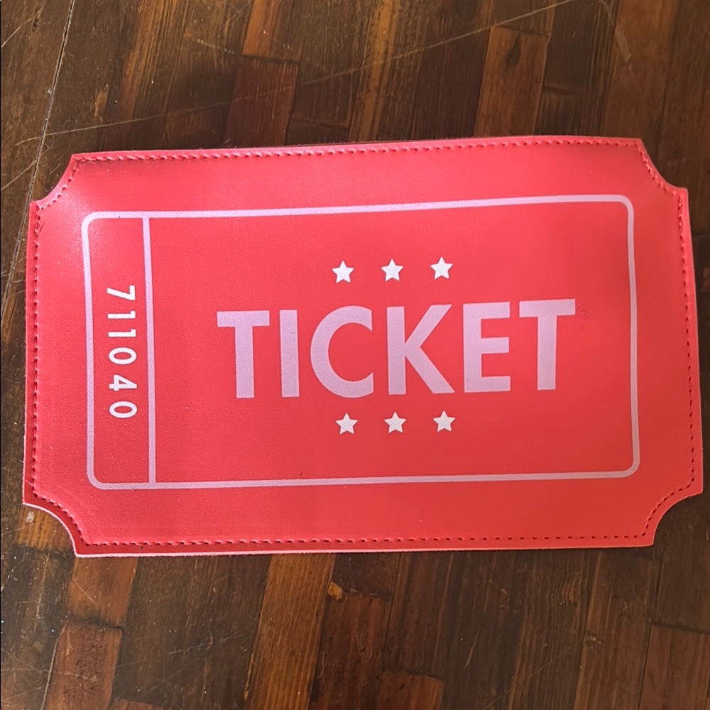 Red Ticket-Shaped Clutch